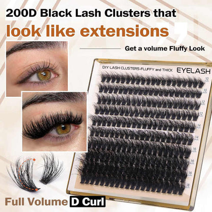 200 Eyelash clsuters