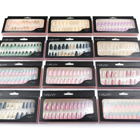 Long Acrylic Nails 24 Pcs False Nails