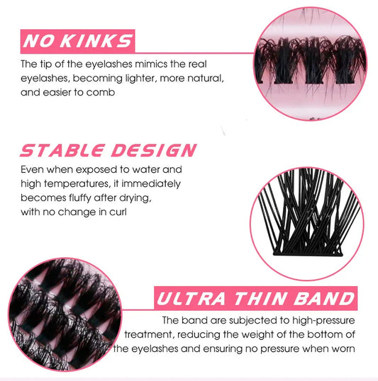 200pc 3d Individual Faux Mink Lashes Cluster